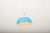 Vintage Pendant Lamp in Blue and White Lacquered Metal by Finn Juhl for Lyfa, Denmark, 1963. For Sale - Image 3 of 13