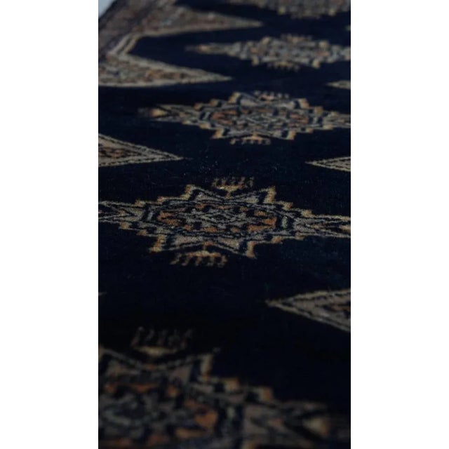 Oriental Runner Rug in Mainly Blue Tones For Sale - Image 6 of 9