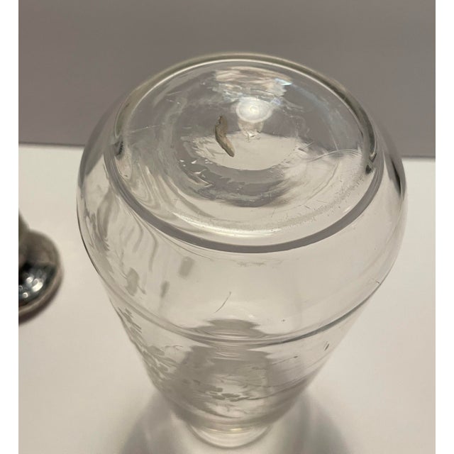 Antique Engraved Stork Glass Decanter or Scent Bottle For Sale - Image 9 of 9