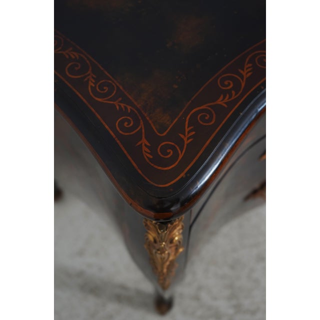 Maitland Smith Chinoiserie Louis XV Style Bombe Commode For Sale - Image 10 of 18
