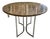 Vintage Abalone Shell Resin and Chrome Circular Dining Table For Sale