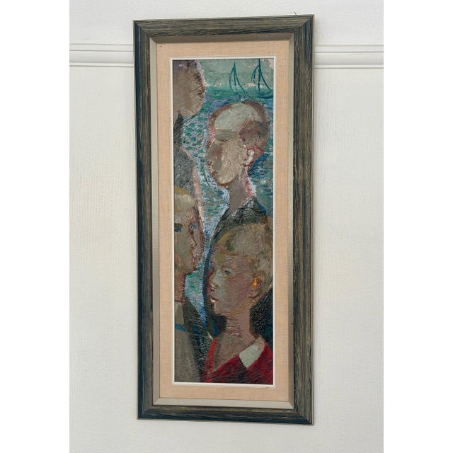 Bertil Wahlberg, Three Boys, 1960s, Oil on Panel For Sale - Image 5 of 11