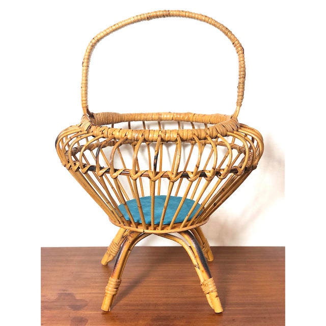 Vintage Wicker Storage Box, Italy, 1960s For Sale - Image 16 of 16
