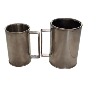 1980s Mid-Century Modern St. James Brazil Silver-Plated Tankards - Pair, Water Mugs