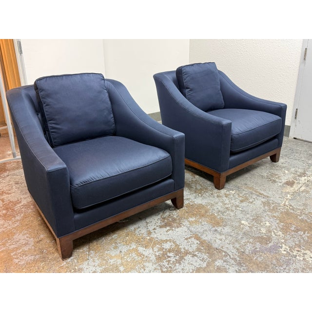 Modern Laura Kirar for Baker Furniture Neue Lounge Chairs, Pair For Sale - Image 3 of 12