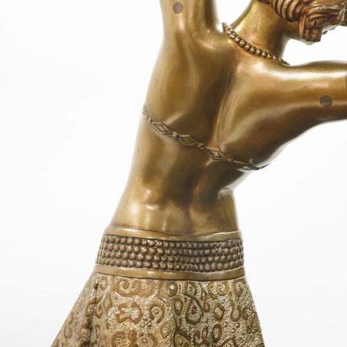 Demetre Chiparus, Vedette, Gilt Bronze For Sale - Image 16 of 18