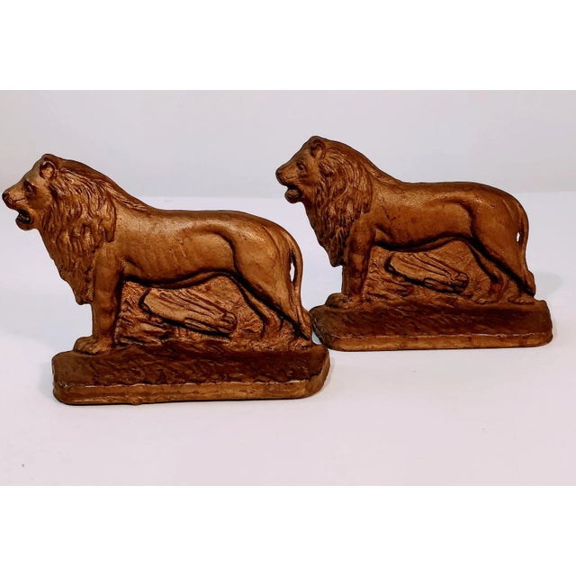 Ac Williams Cast Iron Lion Bookends For Sale In Fayetteville, AR - Image 6 of 7