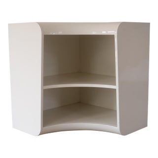 Vintage 1950s MCM Morton Kelvinator White Metal Kitchen Wall Corner Cabinet For Sale