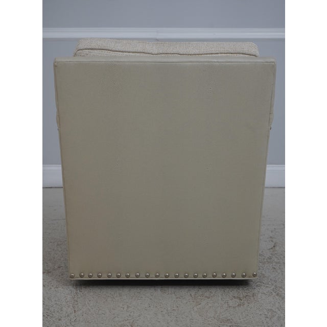 C.R. Laine Furniture Pair Cr Laine Modern Design Swivel Lounge Chairs For Sale - Image 4 of 18