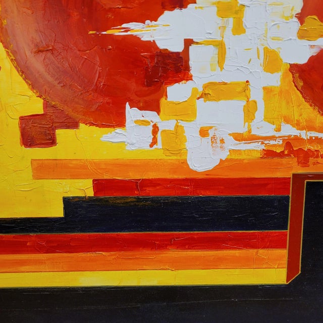 2000 - 2009 Cécile Genon Sorel, African Sun, 2007, Oil on Canvas For Sale - Image 5 of 18