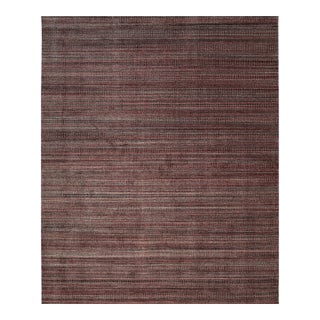 8x10 Radiant Elena Coral Geometric Modern Handmade Wool Carpet Rug For Sale