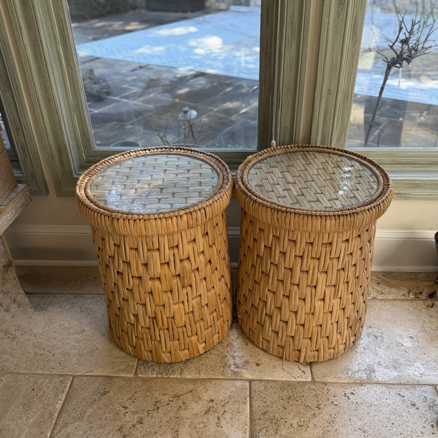 Coastal Pair of Serena & Lily Cape Side Tables For Sale - Image 3 of 7