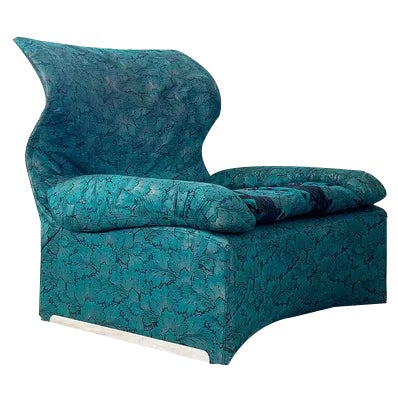 Set of Vela Alta Lounge Chair & Ottoman by Giovanni Offredi for Saporiti Italia, 1970s For Sale