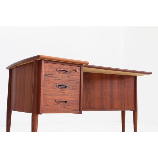 Wood Vintage Danish Teak Desk, 1960s For Sale - Image 7 of 8