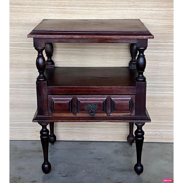20th Century Pair of Solid Carved French Nightstands with Low Drawer For Sale - Image 17 of 18