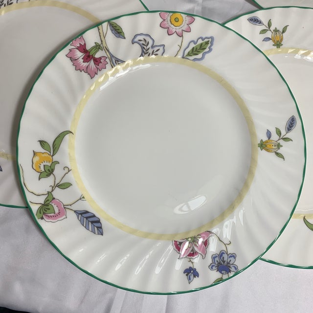 Shabby Chic 1990s Dinner Plates “Haddon Grove” by Minton Set of 5 For Sale - Image 3 of 6