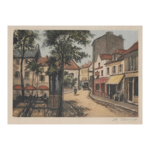 1910 Paris Montmartre Aquatint by Tourneur