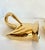 Gold MCM 18k Gold Finish Pair of Sculptural Swan Figurines For Sale - Image 8 of 8