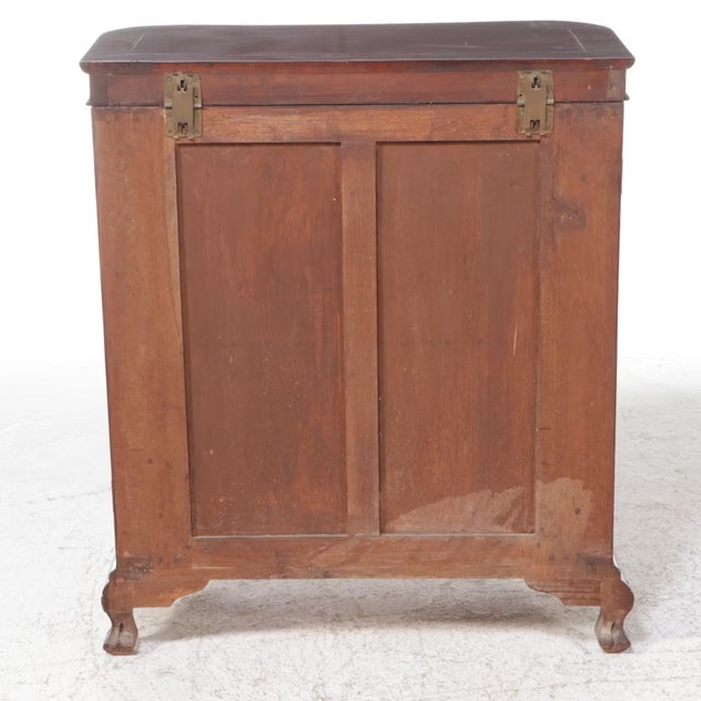 Wood Vintage Asian Carved Bar Cabinet Mid Century For Sale - Image 7 of 18