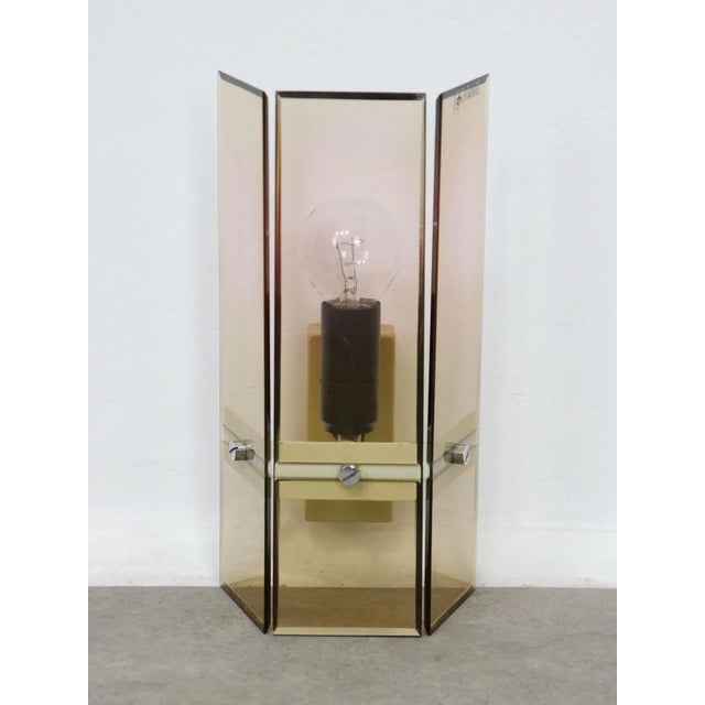 Italian Smoked Acrylic Glass Sconce from Guzzini, 1970s For Sale - Image 15 of 17