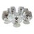 Vintage French Empire Napoleon “N” in the Style of Baccarat Gilt Brandy Snifters, Set of 7 For Sale