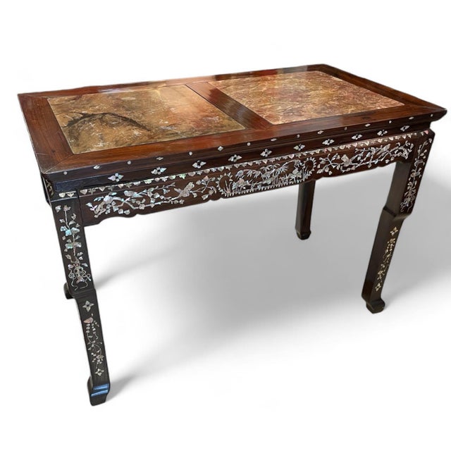 Chinese Altar Table Mother-Of-Pearl Decoration For Sale - Image 4 of 11