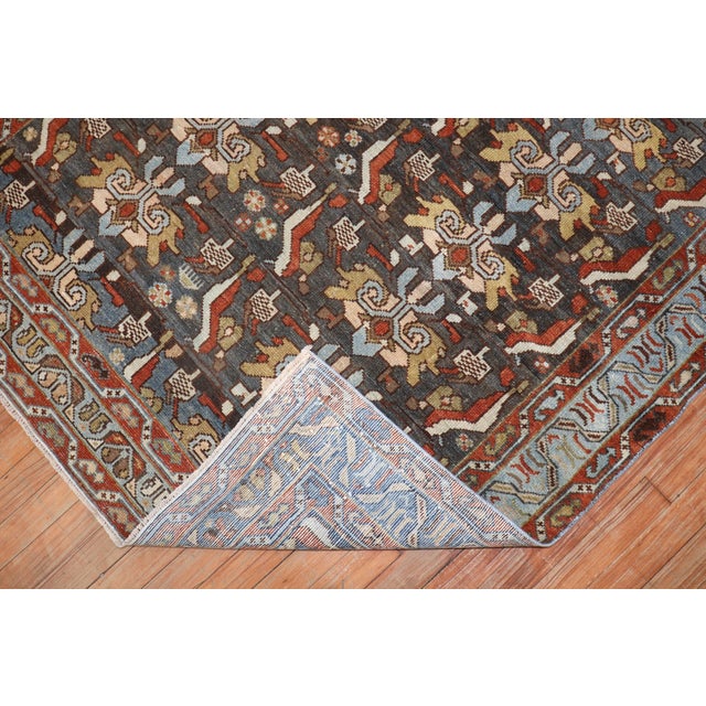 Textile Antique Zabihi Collection Persian Bakhtiari Accent Size Rug - 4'4" x 6'9" For Sale - Image 7 of 8