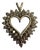 1950s 10k Yellow Gold Approx 2.5 CTW Vs1 Diamond Heart Pendant For Sale