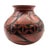 Signed Lupe Soto Mata Ortiz Hand Painted Black on Red Geometric Burnished Pottery Vase 6" For Sale In San Francisco - Image 6 of 11