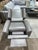 Restoration Hardware "Luke" Gray Leather Swivel Recliner For Sale In Las Vegas - Image 6 of 7