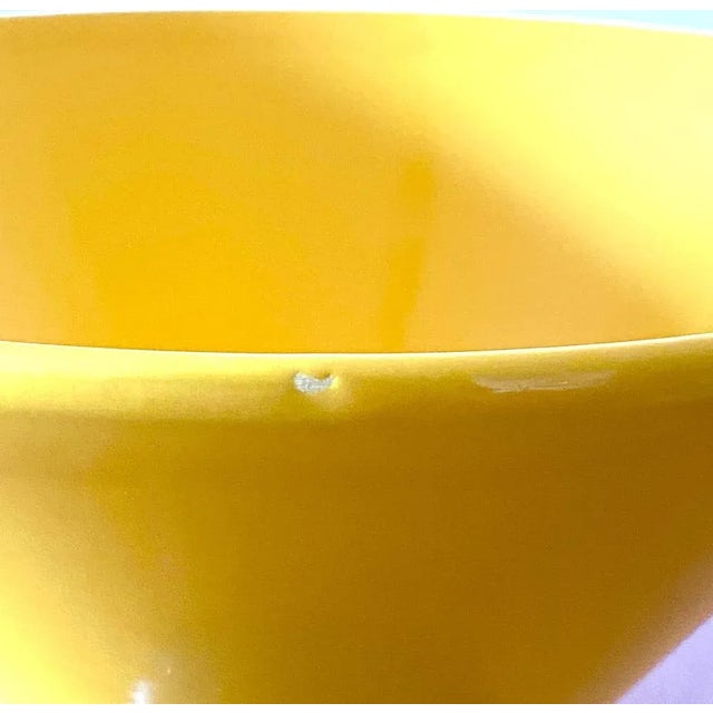 Ceramic Postmodern Yellow Conic Vase, Italy, 1980s For Sale - Image 7 of 12