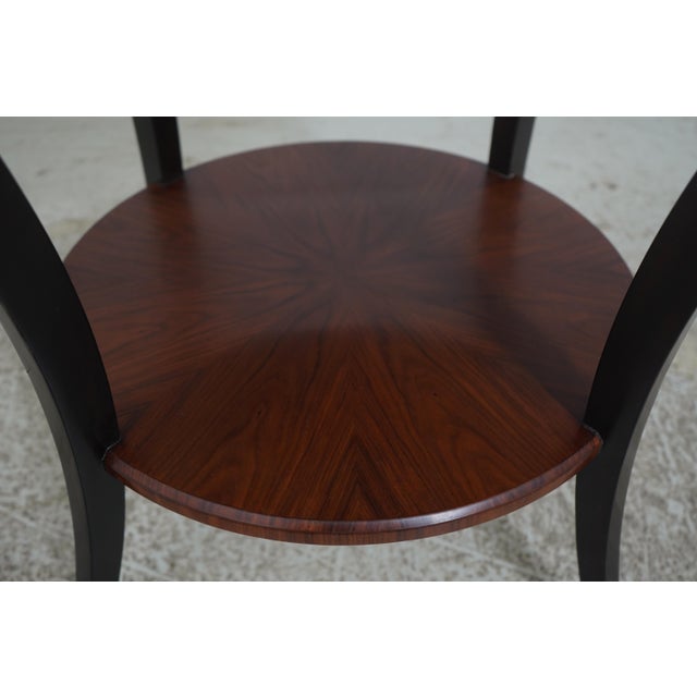 Jonathan Charles Round 2 Drawer Modern Design Lamp Table For Sale - Image 15 of 18