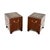 Antique Military Campaign Style Bedside Chests, 1950, Set of 2 For Sale - Image 4 of 11