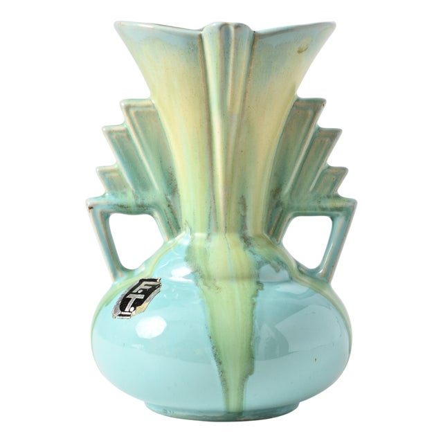 Art Deco Drip Glaze Vase from Faiencerie Thulin, 1920s For Sale