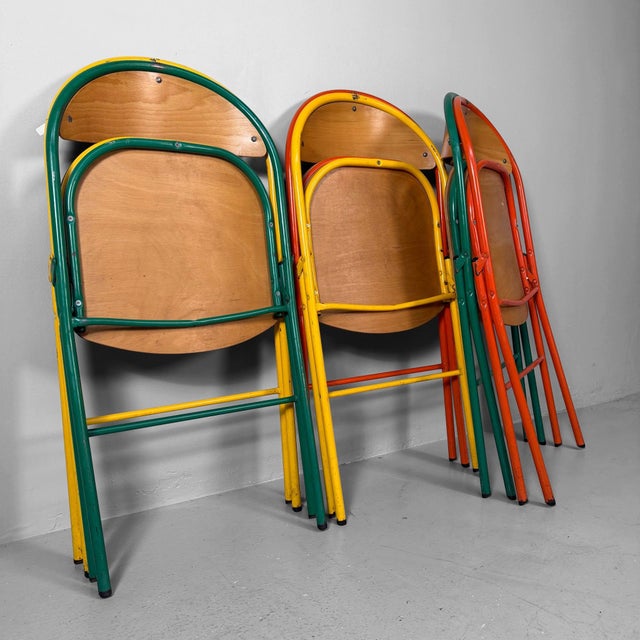 Vintage Folding Chairs, 1970s, Set of 6 For Sale - Image 4 of 15