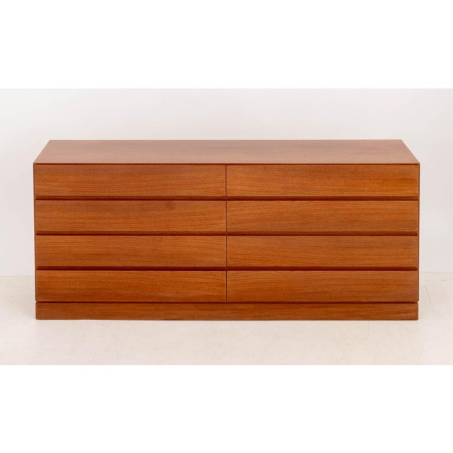 Arne Wahl Iversen (Danish, 1927-2016) Teak Long Dresser, with eight drawers, marked "Furnituremaker / Danish / Control" to...