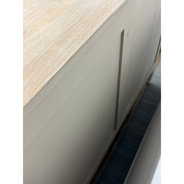 Wood Swedish Gray Gustavian Inspired Sideboard For Sale - Image 7 of 12