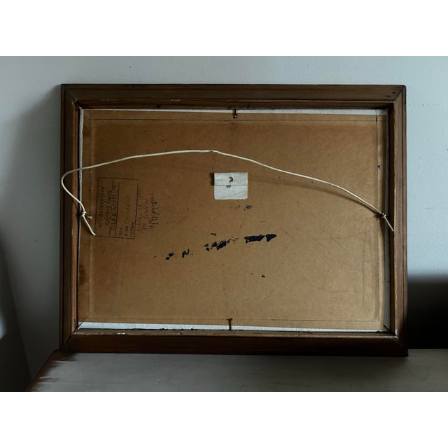 Vintage 1977 Framed Seascape Oil Painting For Sale - Image 4 of 4