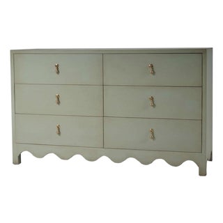 Mid-Century Style Vintage Fennel Green Dresser – Open Box For Sale