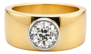 Mid 20th Century 18k Old European Diamond Ring, Size 6.75