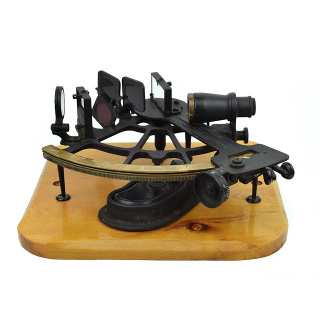 Authentic 1944 Leupold & Stevens Instruments Sextant Ship Navigator Wall Decor Usa For Sale - Image 6 of 12