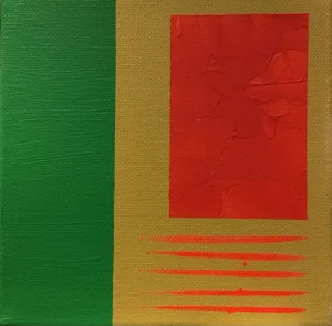 “CS071121” Contemporary Minimalist Color Study Acrylic Painting