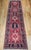 Antique Persian Heriz Karajeh Runner, Hand-Knotted Wool, Geometric Medallion Pattern, Red & Navy, 4x14 For Sale - Image 11 of 18