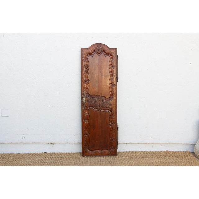 Wood Mid-19th Century French Carved Walnut Door For Sale - Image 7 of 7