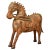 Mid 20th Century Small Vintage Indian Exterior Rust Colored and Carved Wooden Horse from Madras For Sale - Image 13 of 13