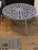 Mid Century Blue Lacquer Table With Inlaid Mother of Pearl Design and Solid Brass Legs For Sale - Image 11 of 11