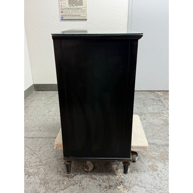 2010s Restoration Hardware Maison Four Drawer Dresser, Antiqued Black For Sale - Image 5 of 12