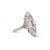 Modern Antique Edwardian Platinum 14k White Gold 1.09ct Diamond Filigree Cocktail Ring, Size 5 For Sale - Image 3 of 8