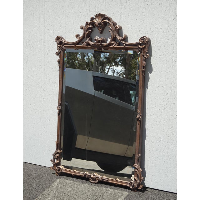 Pair of Vintge French Louis XVI Style Ornate Wall Mantle Mirrors For Sale In Los Angeles - Image 6 of 15