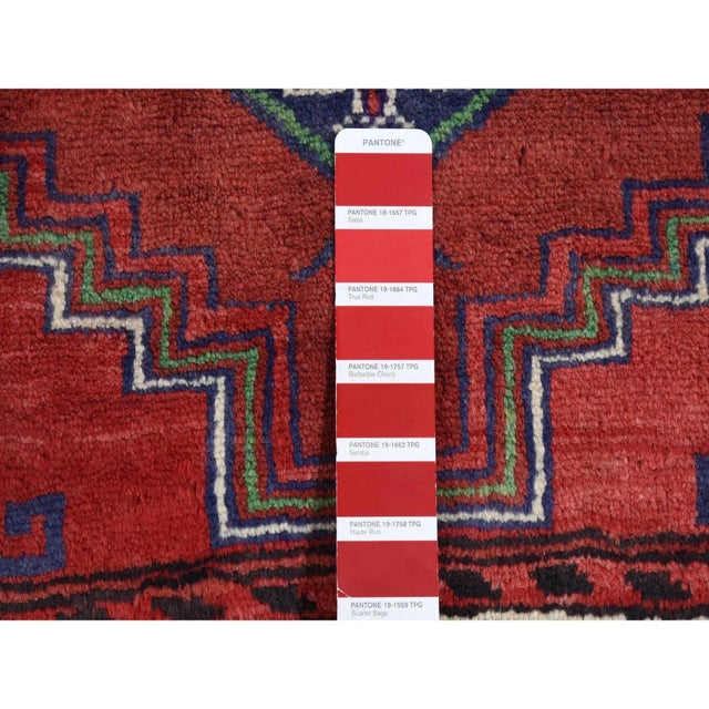 1960s Red Vintage Persian Hamadan Rug For Sale - Image 4 of 9